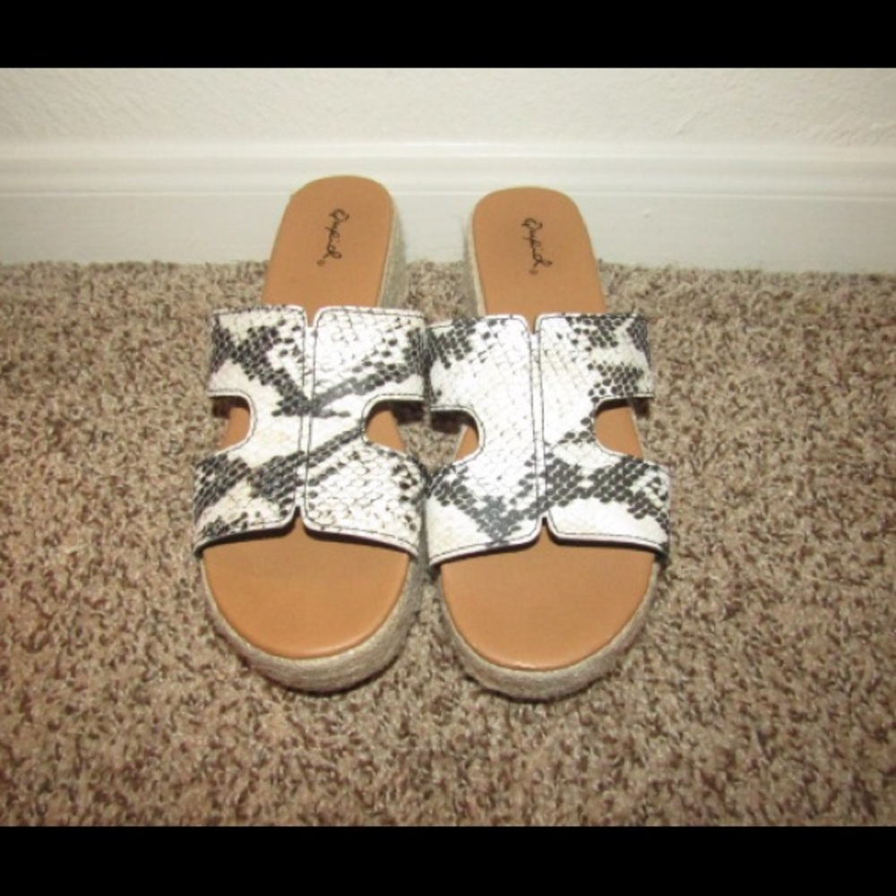 Platform snakeskin Sandals